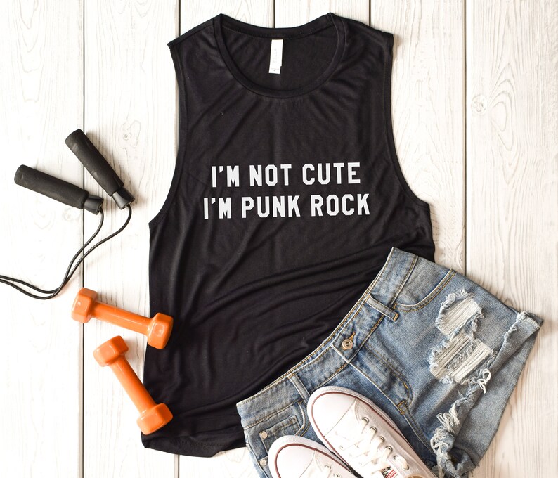 Punk rock Shirt Funny T Shirt Graphic Tee for Womens Muscle Etsy
