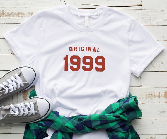 20e anniversaire chemises pour les graphistes femmes tee amie cadeaux d’anniversaire petite amie tee pour ses 90 s vêtements t shirts 1999 unique cadeaux originaux pour fille db8f26 20e anniversaire chemises pour les graphistes femmes tee amie cadeaux d’anniversaire petite amie tee pour ses 90 s vêtements t shirts 1999 unique cadeaux originaux pour fille db8f26