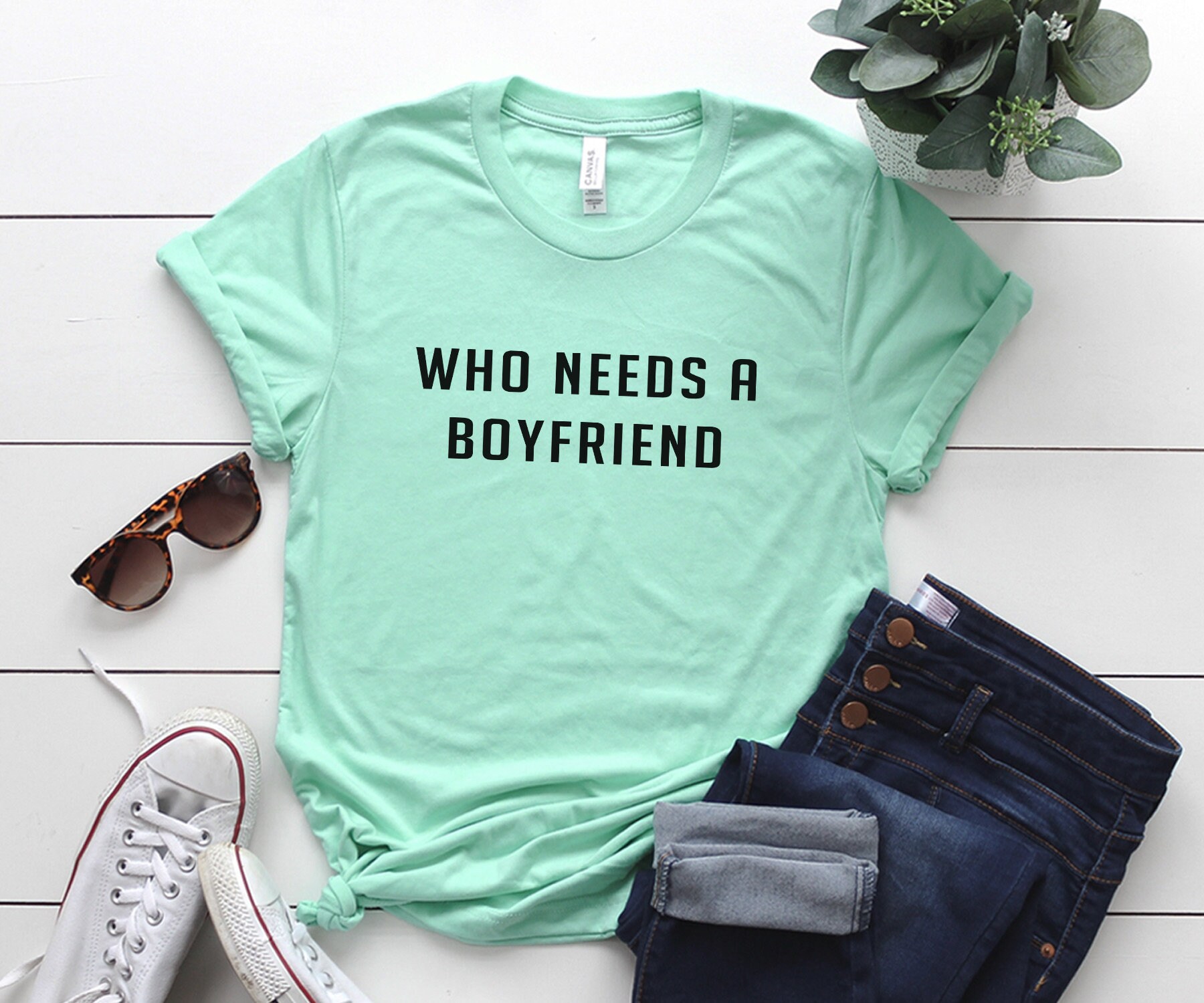 Who needs a boyfriend tshirt funny valentine shirt tumblr Etsy