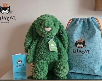 Original Jellycat Bláthnaid Bunny Smaragd Grün Plüsch Neu mit Etikett | Süßes Kuscheltier | Perfektes Geburtstagsgeschenk für Kinder