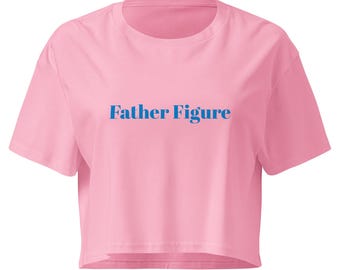 Faderfigur Crop Top | 100 % kammad bomullströja med grafisk design