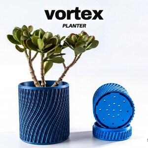 Vortex Planter Pot: Stylish Spiral Design (Multiple Sizes & Colors)