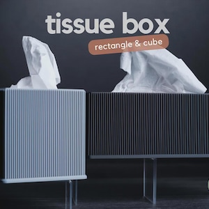 Tissue Box Cover: Modern Vertical Texture - Rectangle or Cube