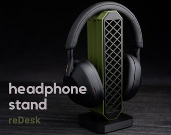 Redesk Hörlursställ | Modern Headsethållare | Minimalistiskt skrivbordstillbehör | Stativ för spelhörlurar | Modern arbetsyteinredning