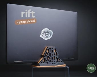 Supporto per laptop Rift / Rialzo ergonomico moderno, accessorio da scrivania minimalista