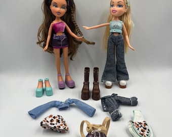 Bratz Yasmin & Cloe 1st Edition Fashion Set mit Accessoires Jeans Boots Outfits