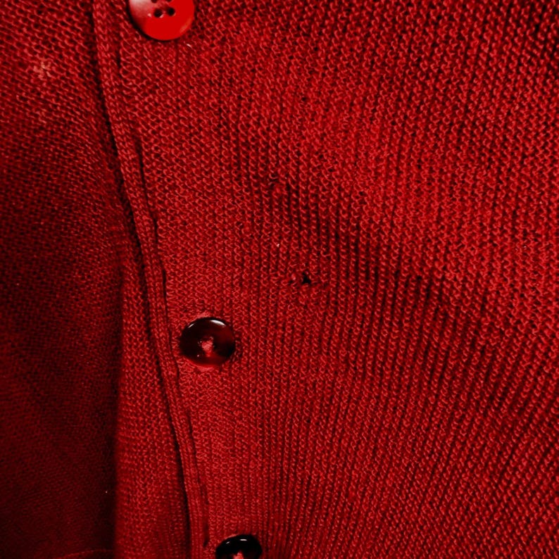 Cardigan Pendleton da uomo in pura lana vergine al 100%, colore bordeaux, taglia L, prodotto negli Stati Uniti, stile vintage. immagine 7
