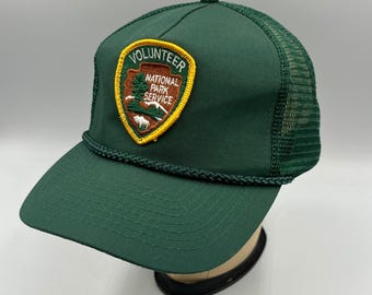 Vintage WearGuard National Park Service Volunteer Trucker Cap Grün Snapback Cap
