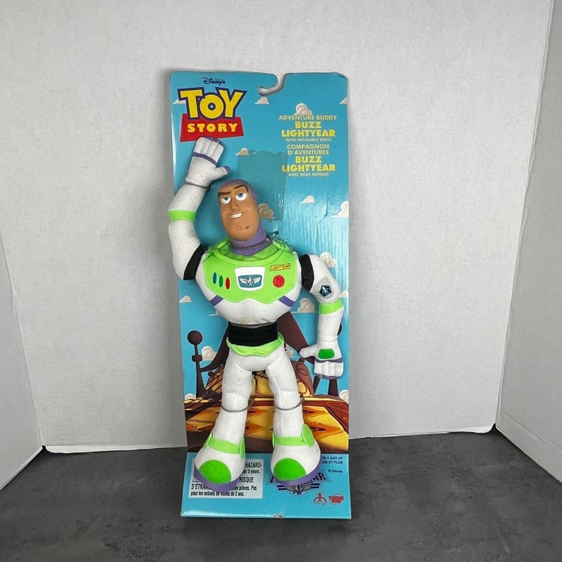 Disney Toy Story Thinkway Adventure Buddy 12" Buzz Lightyear Plush VTG Toy READ image 1