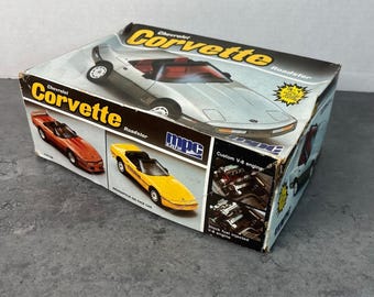 Seltenes Modellbausatz 1987 MPC/ERTL Chevlet Corvette 3-in-1 1/25 New Open Box