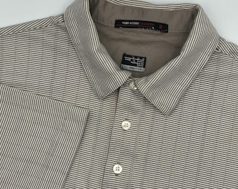 Nike Dri-Fit Tiger Woods Collection Polo Shirt Mens Medium Striped VTG Tag EUC