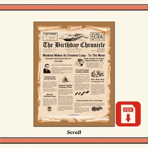 Digital File the Birthday Chronicle: Digital Edition - Etsy