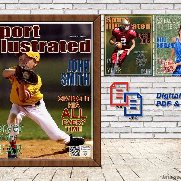 Personalized Magazine Cover - Sport Illustrated  - PDF & JPG File