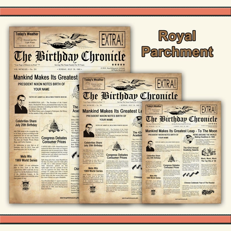 the-birthday-chronicle-personalized-birthday-newspaper-etsy