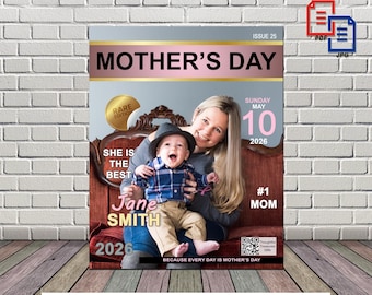 Mother's Day Personalized Magazine Cover PDF & JPG File