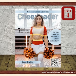 Copertina rivista personalizzata Cheerleader in formato PDF