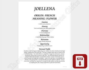 Joellena - First Name Meaning PDF File