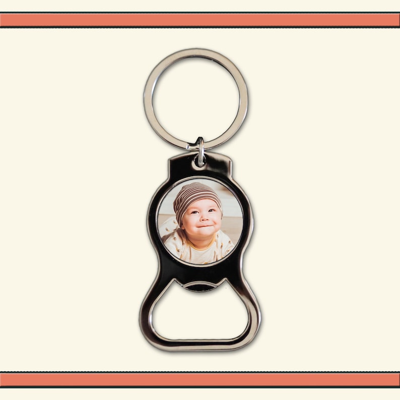 Round 1.5 x 2.4 Bottle Opener Keyring