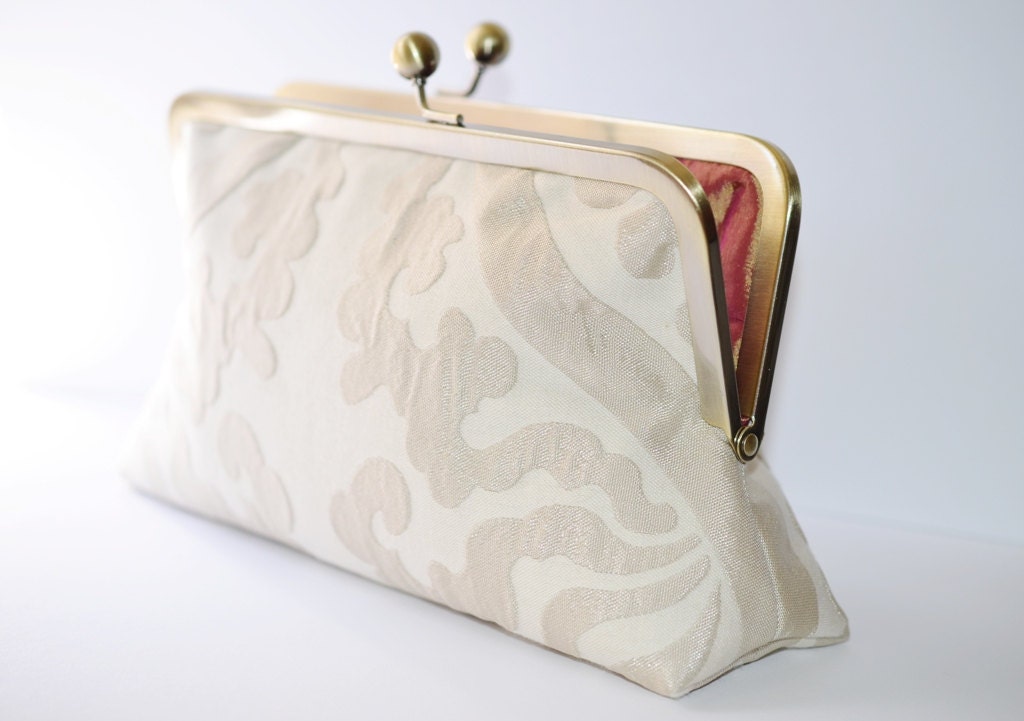 cream evening bag