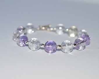 Finest Faceted Ametrine Bracelet, Gemstone Sterling Silver Bracelet