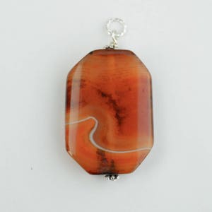 Striped Agate Pendant,  Agate Jewelry,  Wire Wrapped Gemstone Pendant, Unique OOAK Stone