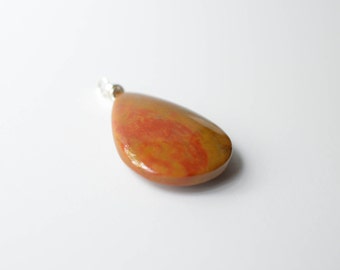 Red Creek Jasper Pendant, Jasper Tear Drop Pendant