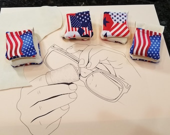 Patriot Bundle Special - 4 Patriotic Sheepskin Lens Cleaners Pkg