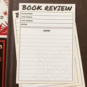 Book Review Card, Traditional Flash Themed - Set of 4.