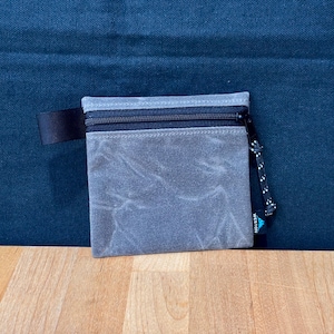 Bolsa pequeña de lona encerada para equipo: organizador EDC y de viaje resistente a la intemperie
