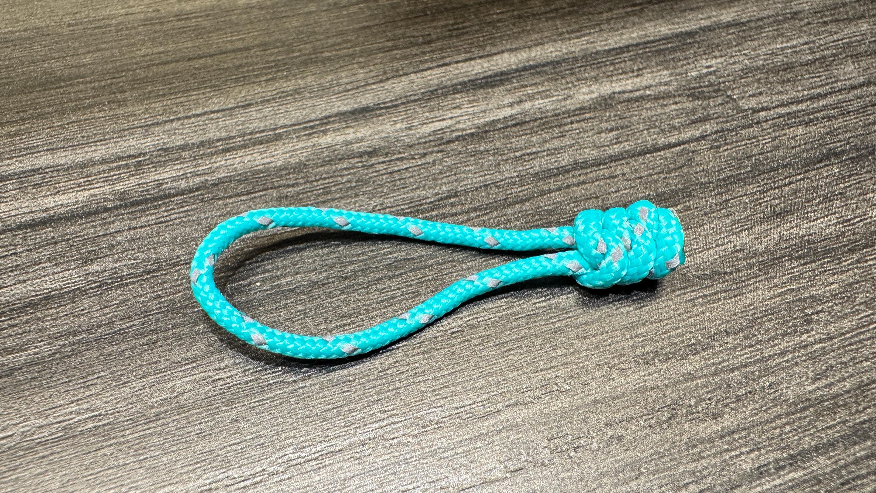 Colorful Paracord Zipper Pull: Hand Tied Triple Snake Knot, 1.75mm
