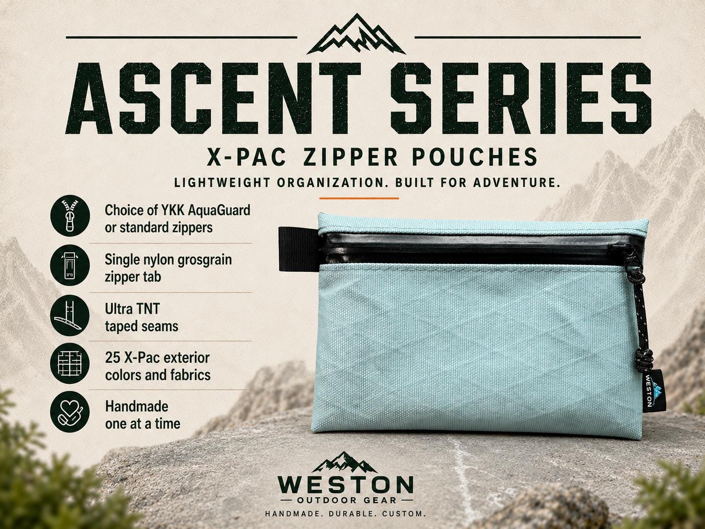 X-pac Flat Pouch – Ultralight EDC Wallet, Travel Organizer