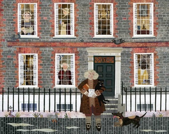 DR JOHNSON Greeting Card·British History·Cat·Writer's House Museum·Card for Booklovers·English Literature·Bookish·London·Amanda White Design