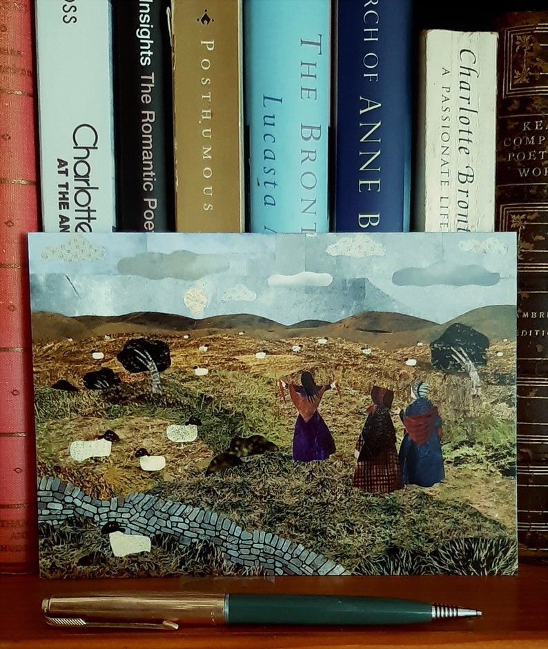 BRONTE SISTERS Greeting Birthday Art Card, Haworth Moor Bronte Country, Bronte Parsonage, Wuthering Heights, Jane Eyre, Amanda White Design image 4