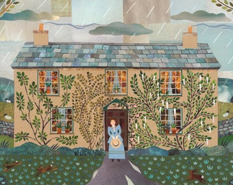 BEATRIX POTTER House Greeting Card, Hill Top National Trust, Amanda White Design, Lake District, Writers Houses, Peter Rabbit, Bookish, Art