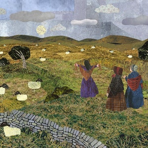 BRONTE SISTERS Greeting Birthday Art Card, Haworth Moor Bronte Country, Bronte Parsonage, Wuthering Heights, Jane Eyre, Amanda White Design image 1