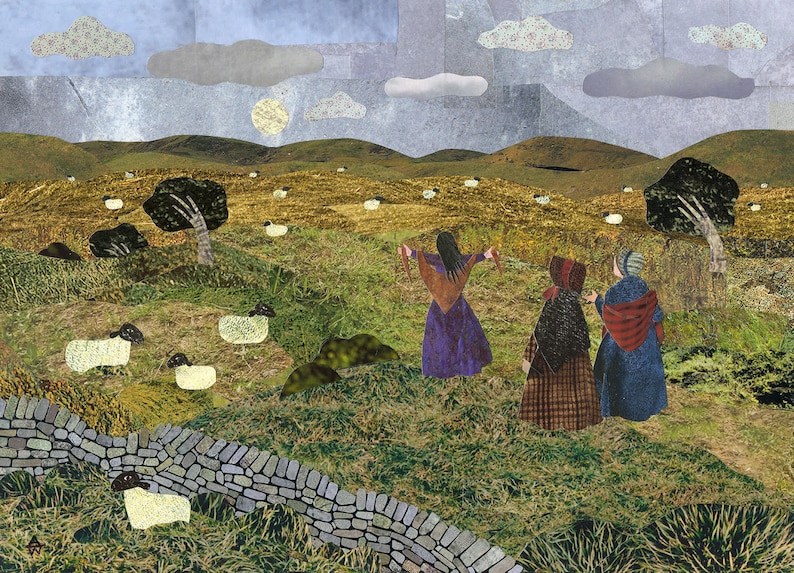 BRONTE SISTERS Greeting Birthday Art Card, Haworth Moor Bronte Country, Bronte Parsonage, Wuthering Heights, Jane Eyre, Amanda White Design image 1