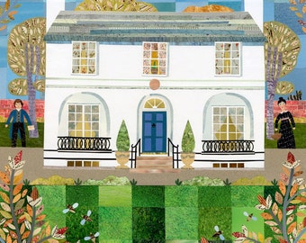 JOHN KEATS Art Print of Keats House Hampstead London, Autumn Garden, English Romantics Writers Houses, Gift Idea, Amanda White Design