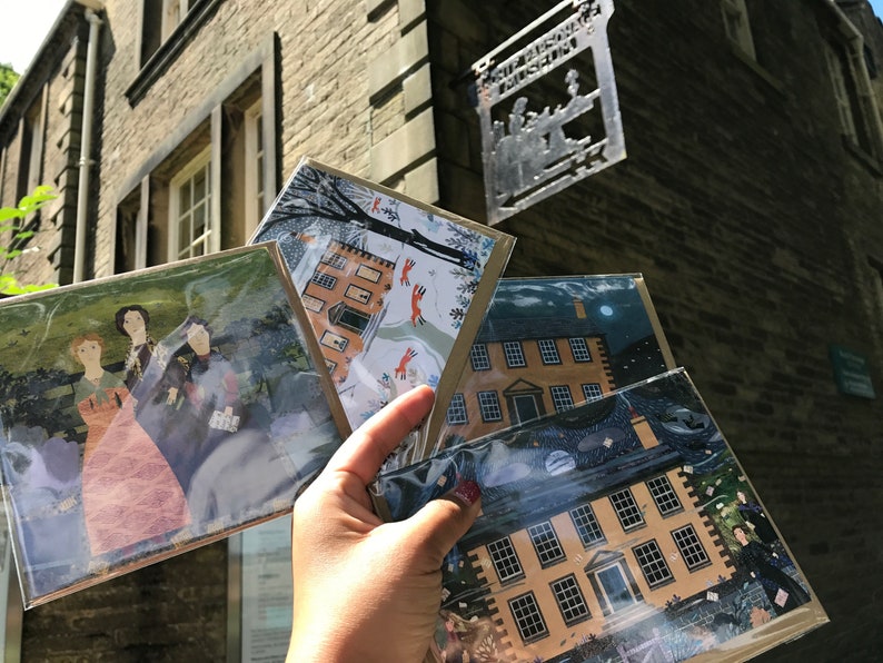 Brontë Sisters Greeting Card Haworth Parsonage Full Moon Etsy