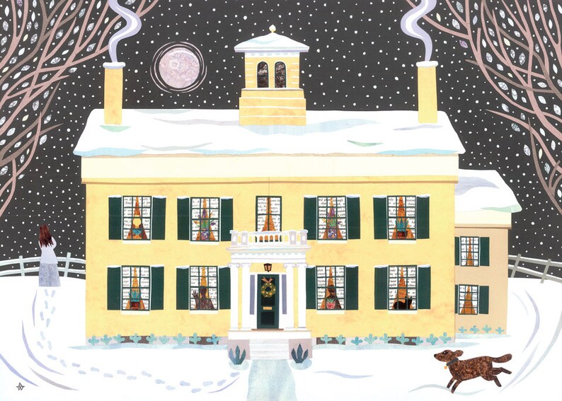 EMILY DICKINSON Christmas Cardtraditional Snow Etsy