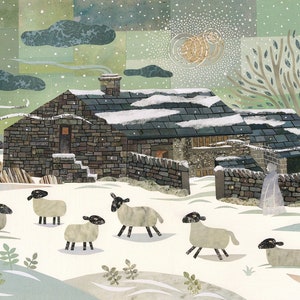 BRONTE SISTERS Wuthering Höhen Kunstdruck | Bronte Country Winterlandschaft | Geschenk für Leseratten | Amanda Weiß Design | Wandkunst | Gespenst