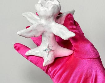 Ceramiczny świecznik Anioł Kwiat