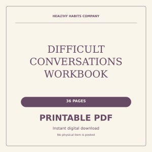 Cuaderno de ejercicios para conversaciones difíciles / PDF con guiones y planificación (36 páginas)