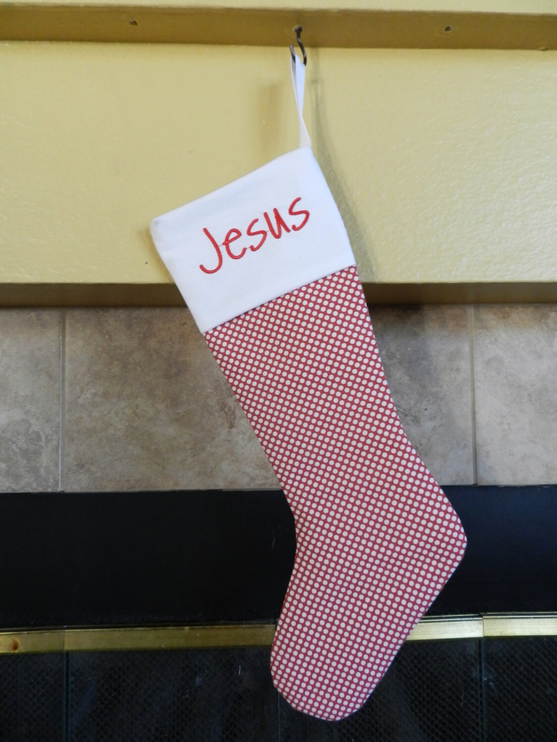 Christmas Stocking for Jesus | Etsy