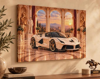 Renaissance Ferrari LaFerrari Canvas Print Wall Art - Luxury Italian Car Decor