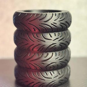 Motorcycle Tire Pen Holder | Stacked Tire Desk Organizer for Pens Pencils Markers | Biker Gift