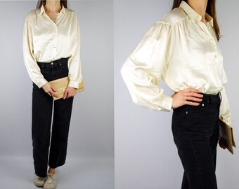 white satin blouse plus size