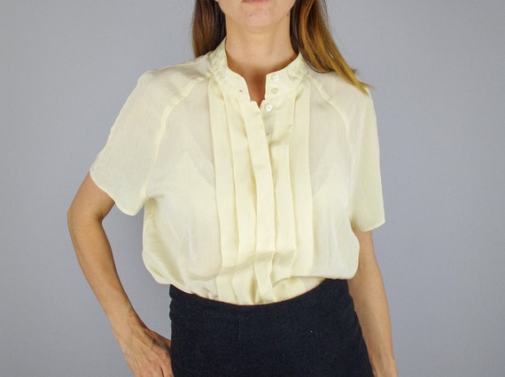 semi sheer blouse