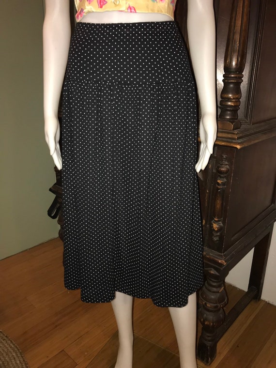 Vintage 1980s FR Sports womens polka dot maxi skir