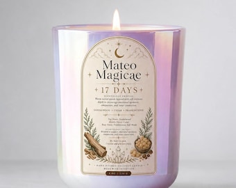 17 Days Prince-Inspired Candle: Sandalwood, Cedar, Frankincense Scent