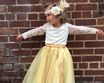 Claire - Toddler Girls Custom Made Tulle Skirt